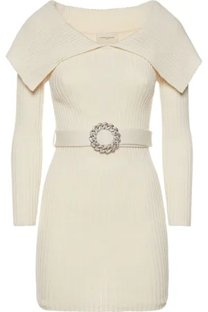 GIUSEPPE DI MORABITO Wool Blend Belted Mini Dress
