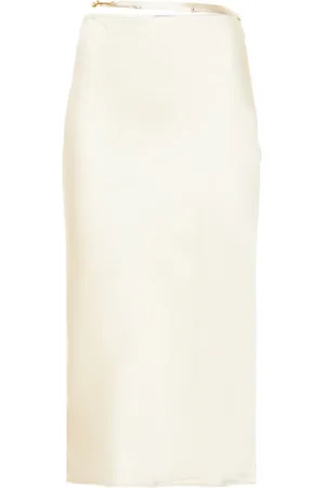Jacquemus La Jupe Notte Stretch Satin Midi Skirt