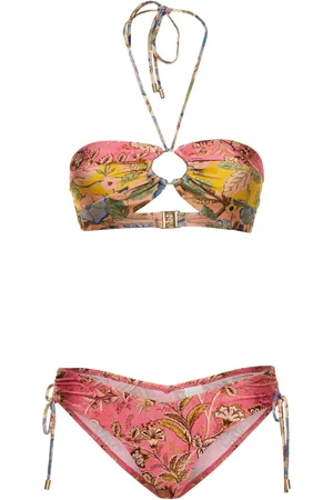 ZIMMERMANN Junie Paneled Halter Bikini