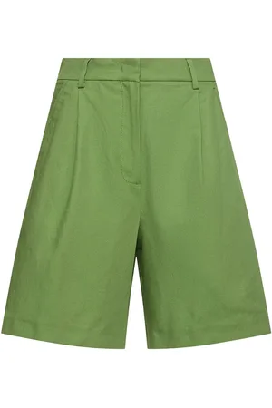 Max Mara Ecuba Cotton & Linen Canvas Shorts