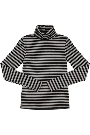Indee Striped Poly Blend Turtleneck T-shirt