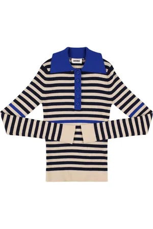 Indee Striped Rib Knit Long Sleeve T-shirt