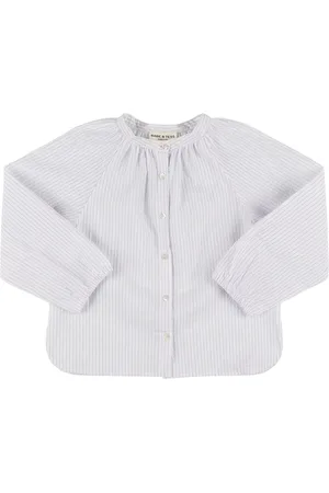 Babe & Tess Striped Cotton Blend Shirt