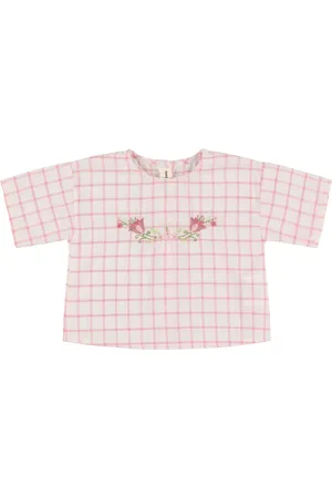 Babe & Tess Check Cotton Blend Shirt
