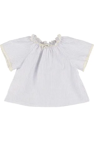 Babe & Tess Striped Cotton Blend Shirt