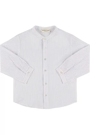 Babe & Tess Striped Cotton Blend Shirt