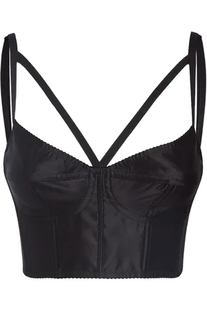 Dolce & Gabbana Satin Bustier Crop Top