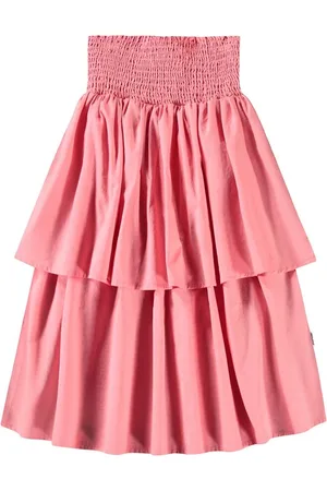 Molo Tiered Cotton Poplin Skirt