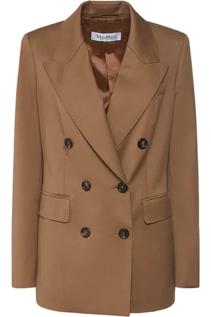 Max Mara Oppio Cold Wool Double Breasted Jacket