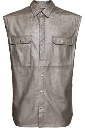 Rick Owens Jumbo Sleaveless Leather Jacket