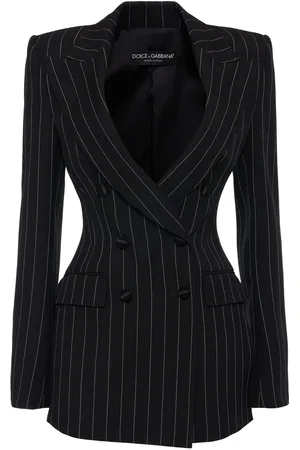 Dolce & Gabbana Pinstripe Wool Blend Blazer