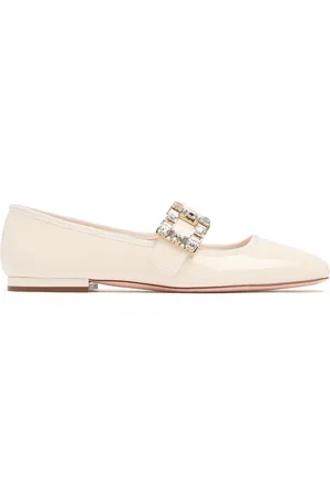 Roger Vivier 10mm Tres Vivier Patent Ballerinas