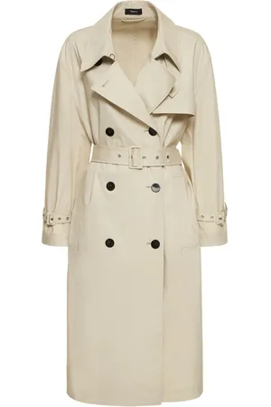 THEORY Belted Cotton Blend Trench Coat