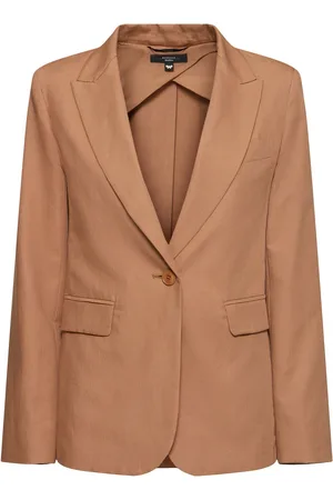 Max Mara Quito Cotton & Linen Canvas Wide Jacket