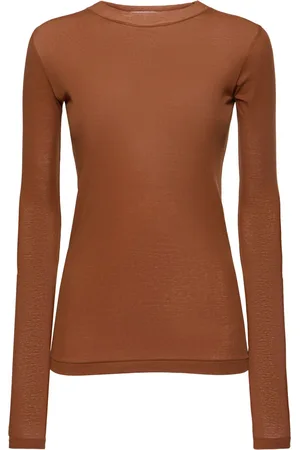 Auralee Sheer Cotton Rib Long-sleeve T-shirt