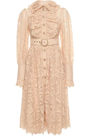 ZIMMERMANN Kaleidoscope Ruffled Lace Midi Dress