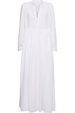 Aspesi Cotton Muslin Draped Long Dress