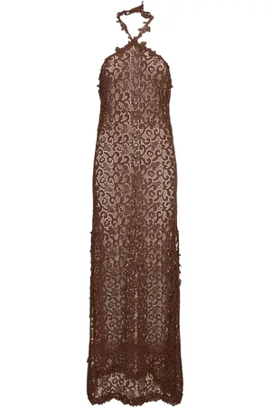 ERMANNO SCERVINO Cotton Blend Lace Long Dress