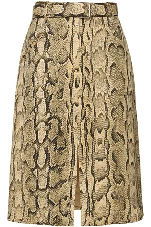 DRIES VAN NOTEN Sheraz Snake Print Jacquard Skirt