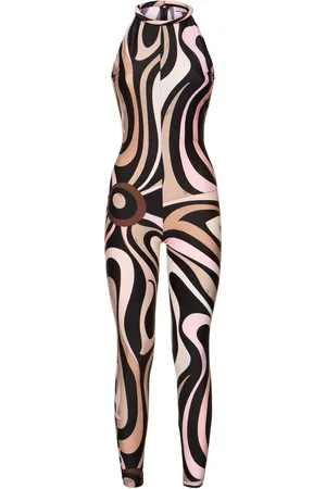 Puccini Printed Lycra Long Jumpsuit