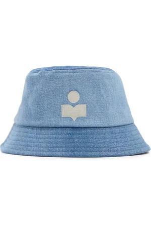 Isabel Marant Embroidered Logo Cotton Denim Bucket Hat