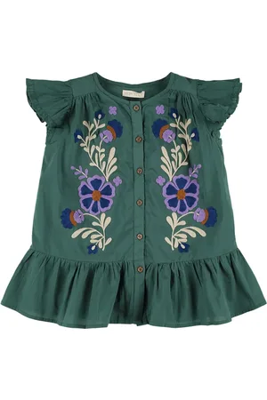Louise Misha Embroidered Cotton Dress
