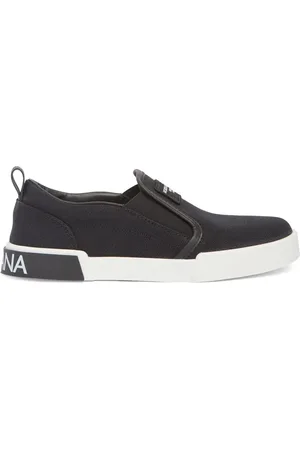 Dolce & Gabbana Canvas & Leather Slip-on Sneakers