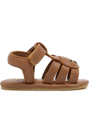 Donsje Leather Sandals W/ Bear Patch