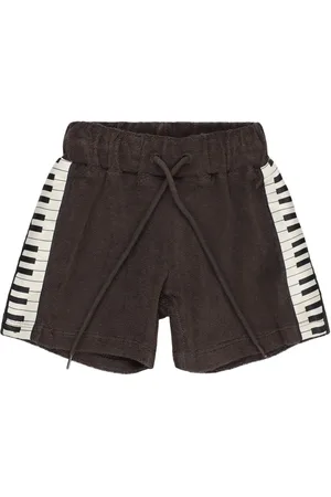 Mini Rodini Embroidered Cotton Terry Shorts