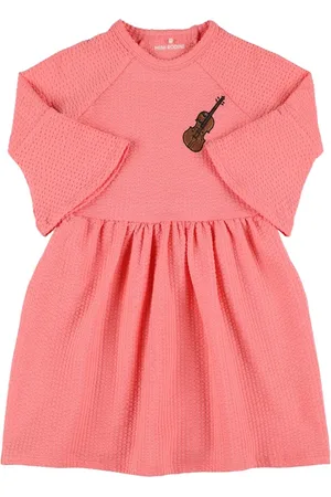 Mini Rodini Embroidered Cotton Blend Jersey Dress