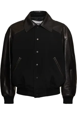 Jil Sander Oversize Wool & Leather Jacket