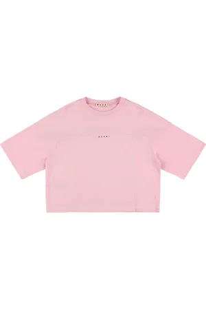 Marni Printed Cotton Jersey Cropped T-shirt