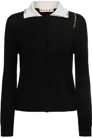 Marni Contrasting Color Mended Collar Cardigan