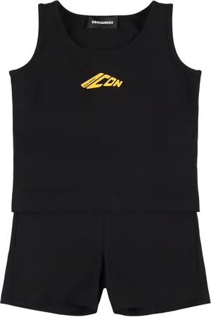 Dsquared2 Cotton Blend Tank Top & Sweat Shorts