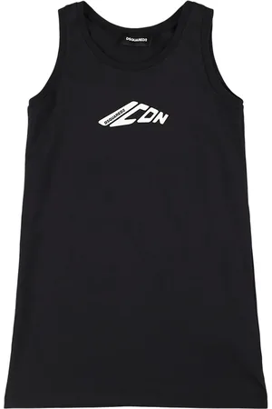 Dsquared2 Logo Print Cotton Jersey Cover-up