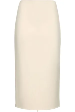 The Row Bartellette Brushed Cashmere Midi Skirt
