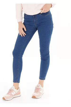 VERO MODA Dames Slim - Dames Judy Slim fit jeans Donkerblauw
