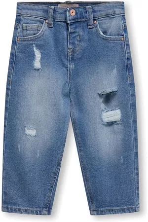 ONLY Meisjes Jeans - Meisjes Calla Relaxed Fit Jeans Middelblauw