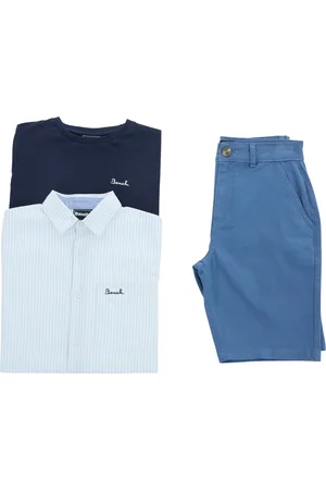 Bench T-shirt met korte mouwen Jongens Werter en chino short set wit/navy/denim