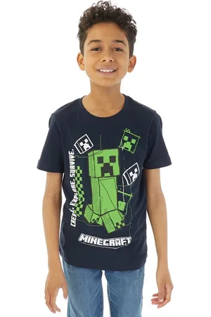 Minecraft T-shirt Rue Kinderen Donker Saffier