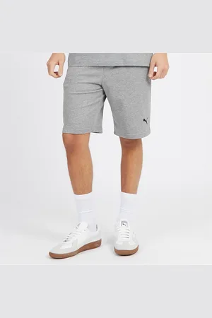 PUMA Heren Essentials Klein Logo Fleece Shorts Middelgrijze Melange