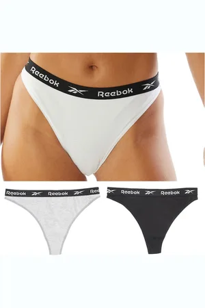 Reebok Drie-pack katoenen slipjes Dames Lotty Zwart/Wit/Grijs Melange