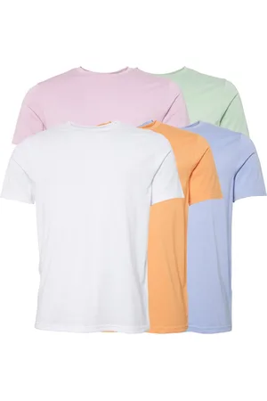 Smith And Jones Herenshirts Buzzell Vijf-pack Wit/Denim/Apricot/Lila/Lichtgroen