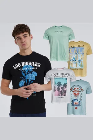 Bench T-shirts Heren Mirso Vijf Pack Gemengd