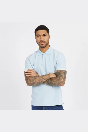 Ben Sherman Polo met dik ruitpatroon Heren lichtblauw