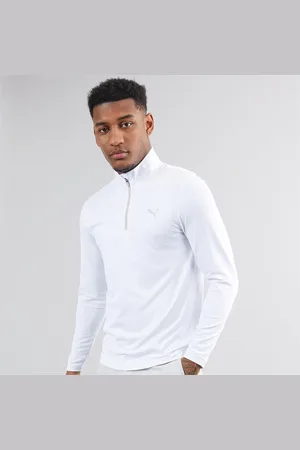 PUMA Heren Golf Icon 2.0 1/4 Zip Left Chest T-shirts met lange mouwen