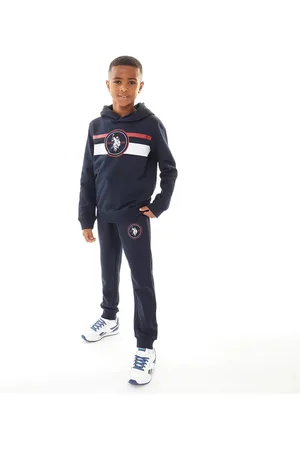 U.S. Polo Assn. Jongens Sport Cirkel Grafische OTH Trainingspak Set Donker Saffier