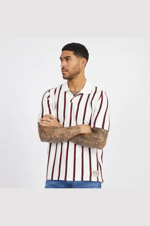 Ben Sherman Polo met strepen van badstof Wit heren