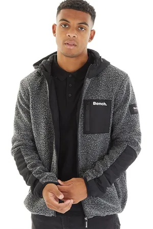 Bench Zwarte Fleece Hoodie Heren met Rits Marezi