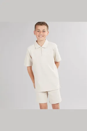 JACK & JONES JACK & JONES Jongens Basis Rits Polo En Shorts Co Ord Set Moonbeam